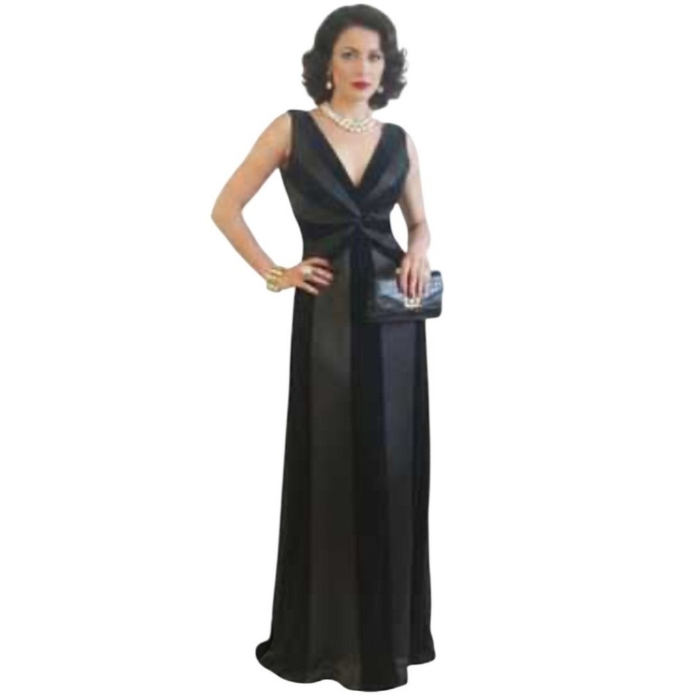 Tadashi Vintage Dark Brown Velvet Satin Stripe Maxi Dress Sz 4 Evening Formal